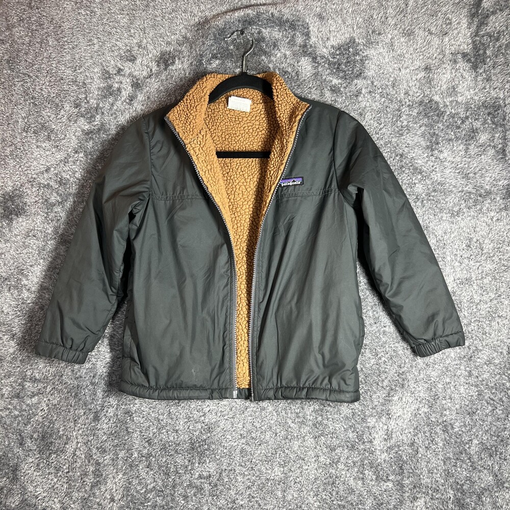 Patagonia Jacket Youth 7-8 Gray 4 in 1 Everyday Outdoors Fleece Broken Zipper